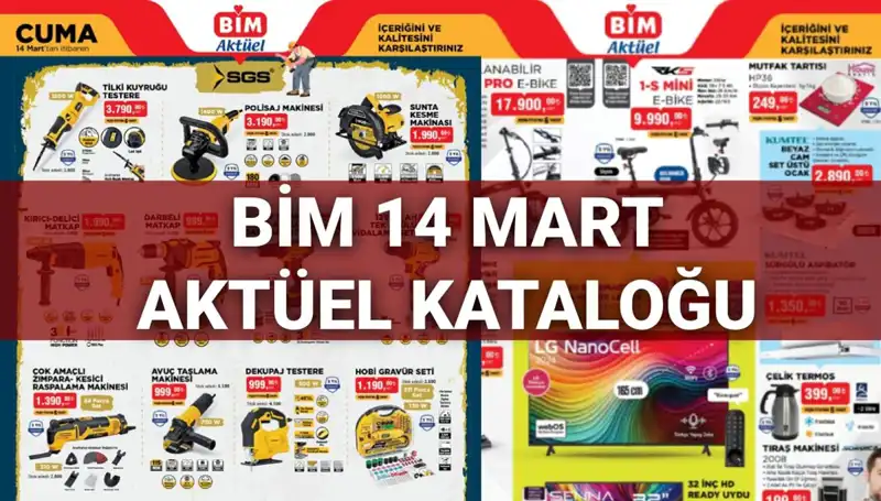 BİM 14 Mart Cuma Aktüel Kataloğunda Dikkat Çeken Ürünler Raflarda