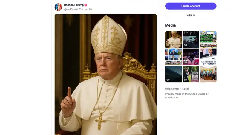Trump'tan Sürpriz Adım: Papalık Sırasında Kendi Fotoğrafını Paylaştı
