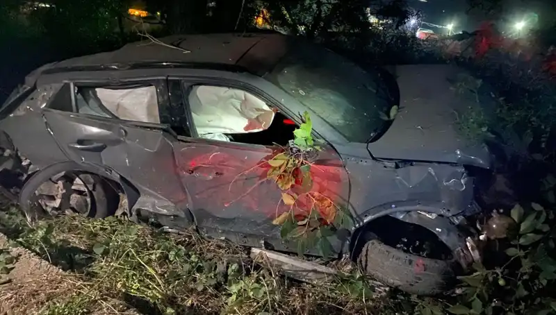 Alkollü Sürücünün Korkunç Kaza Anı: Araç Hurda Yığınına Döndü